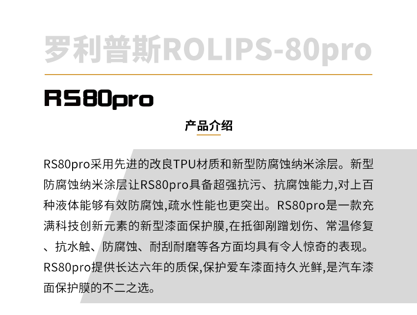 罗利普斯RS80Pro隐形车衣